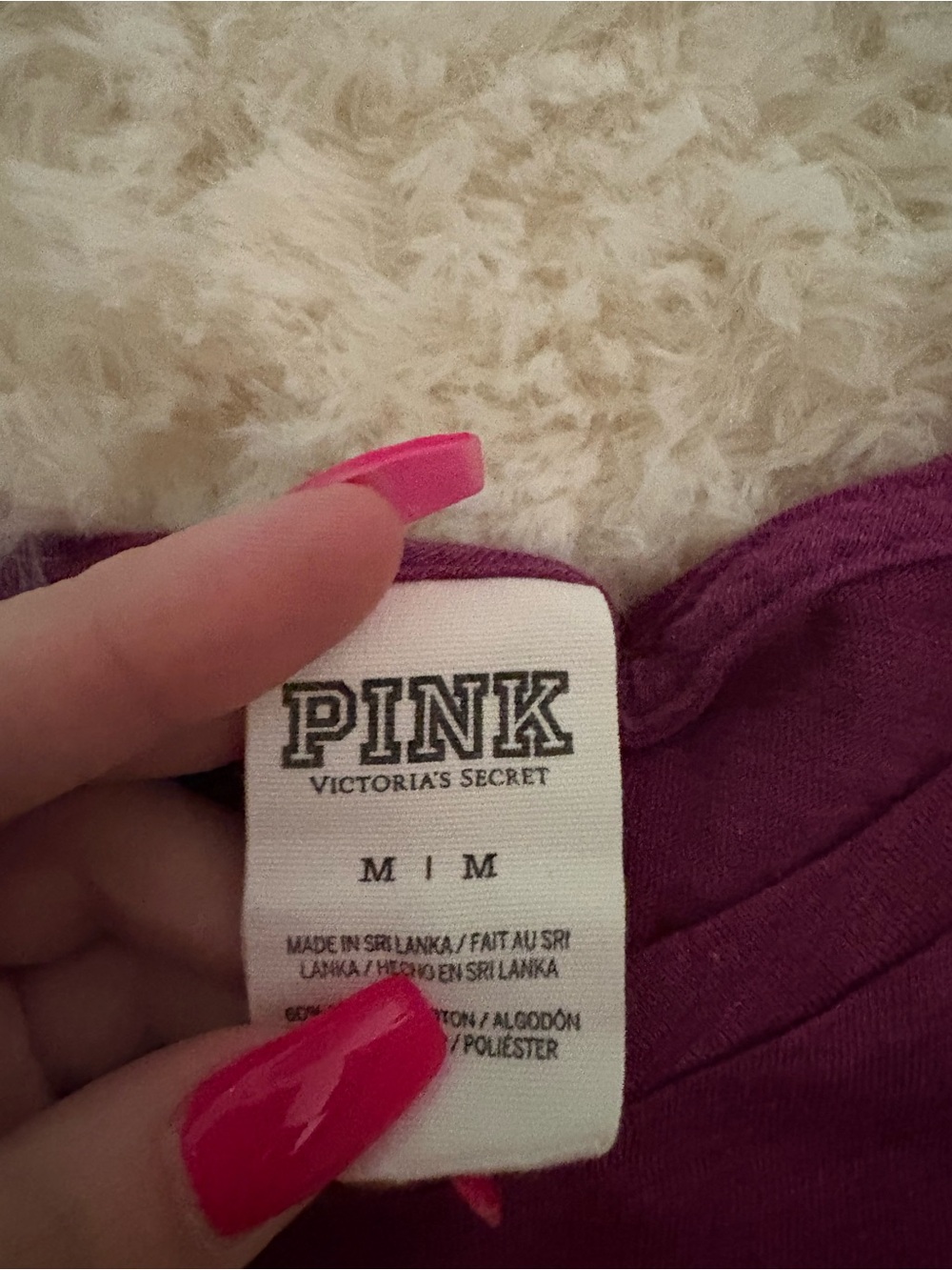 PINK Victoria's Secret Magenta/Pink Tee - M